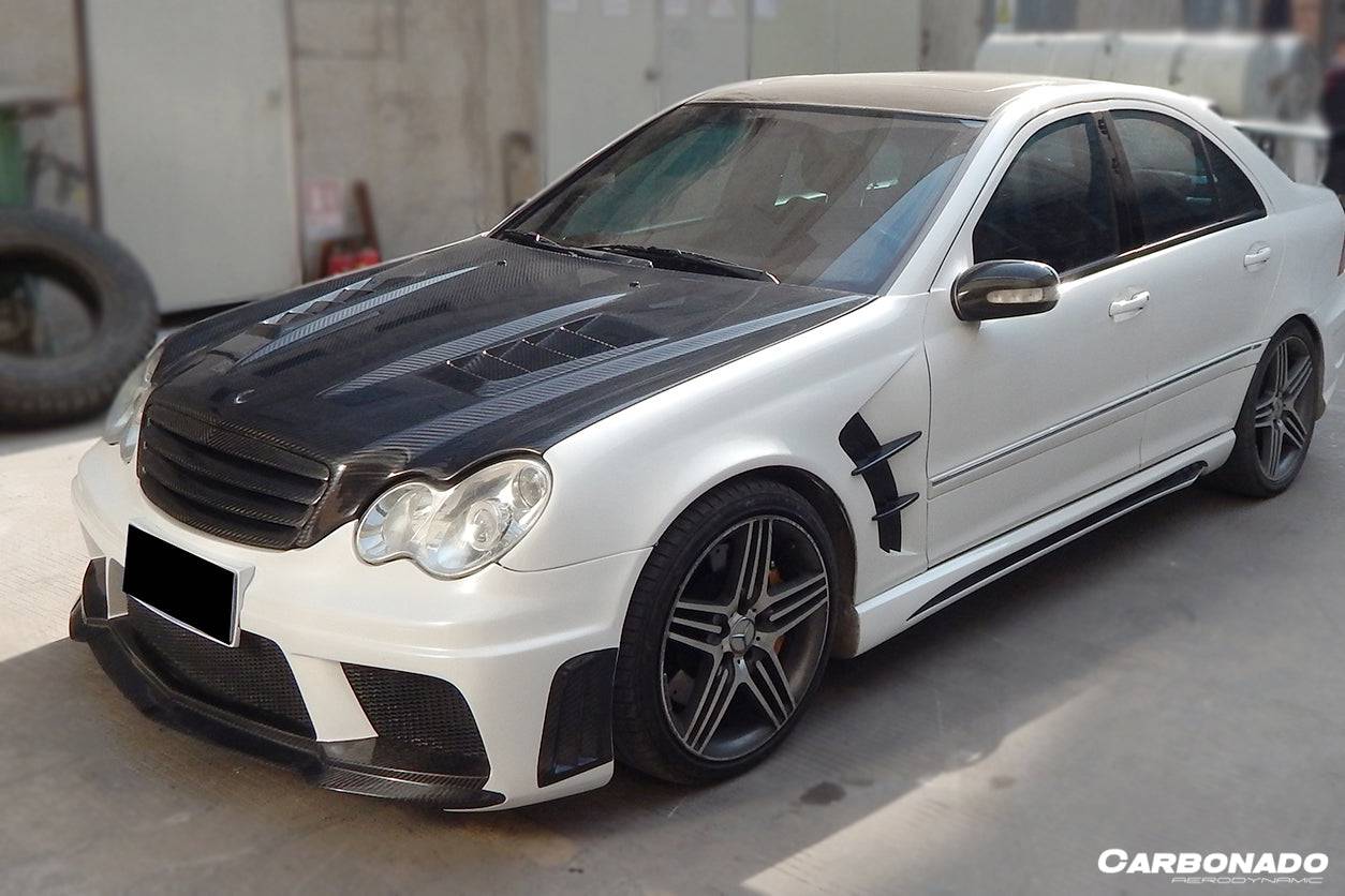 Carbonado WI Style Side Skirts | 2001-2007 Mercedes Benz W203 C Class