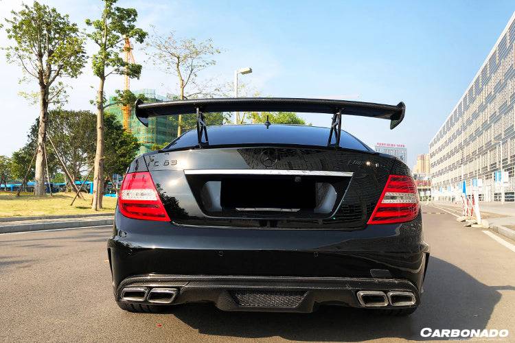 Alerón de maletero estilo BK para Mercedes Benz W204 C63 AMG Clase C Coupé Carbonado 2012-2014