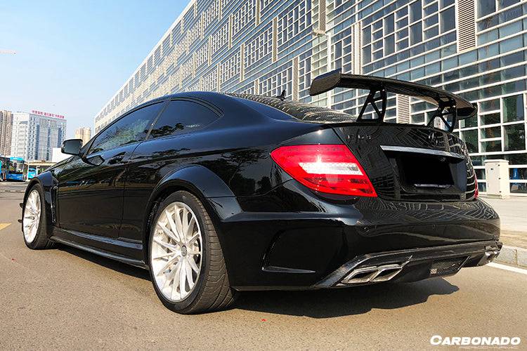 Alerón de maletero estilo BK para Mercedes Benz W204 C63 AMG Clase C Coupé Carbonado 2012-2014