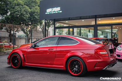 Alerón de maletero estilo BK para Mercedes Benz W204 C63 AMG Clase C Coupé Carbonado 2012-2014