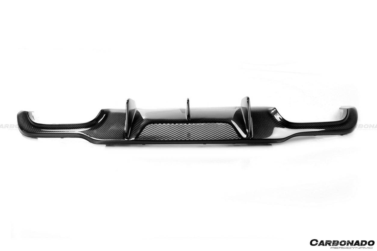 Carbonado 2012-2014 Mercedes Benz W204 C63 AMG Sedan VS Style Carbon Fiber Rear Lip