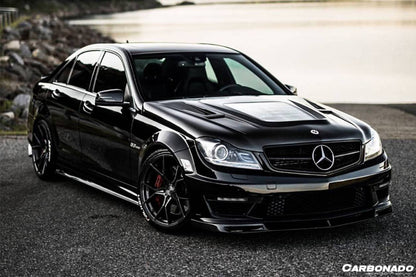 Carbonado 2012-2014 Mercedes Benz W204 C63 AMG VS Style Carbon Fiber Front Lip