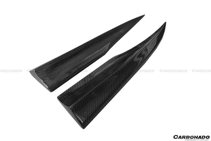Carbonado 2012-2014 Mercedes Benz W204 C63 AMG RZS Style Carbon Fiber Rear Bumper Caps