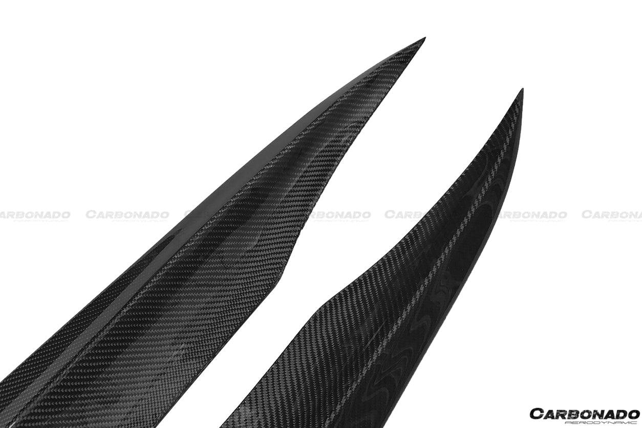 Carbonado 2012-2014 Mercedes Benz W204 C63 AMG RZS Style Carbon Fiber Rear Bumper Caps