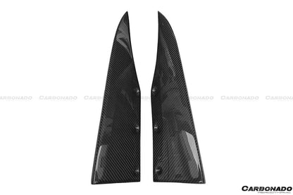Carbonado 2012-2014 Mercedes Benz W204 C63 AMG RZS Style Carbon Fiber Rear Bumper Caps