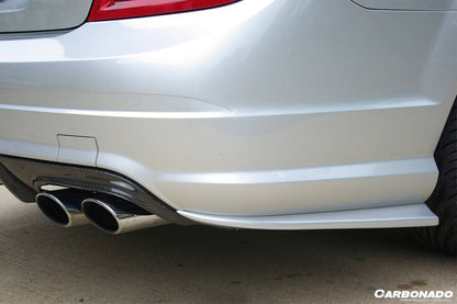 Carbonado 2012-2014 Mercedes Benz W204 C63 AMG RZS Style Carbon Fiber Rear Bumper Caps