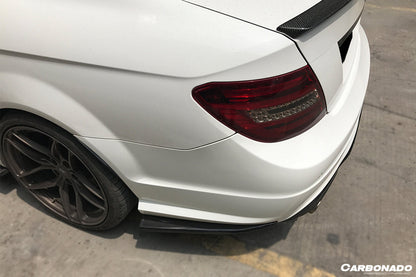 Carbonado 2012-2014 Mercedes Benz W204 C63 AMG RZS Style Carbon Fiber Rear Bumper Caps