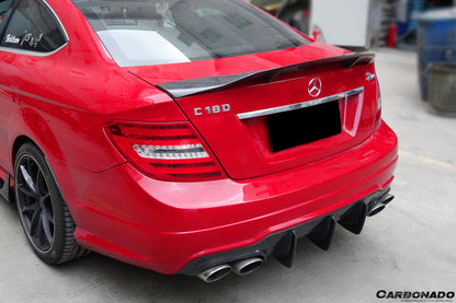 Carbonado Mercedes Benz W204 C Class   C63 AMG Coupe RT Style Carbon Fiber Trunk Spoiler