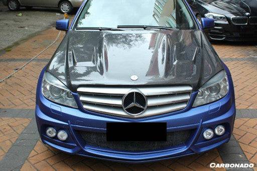 Carbonado 2008-2013 Mercedes Benz W204 C Class DE Style Front Bumper with  LED Lights