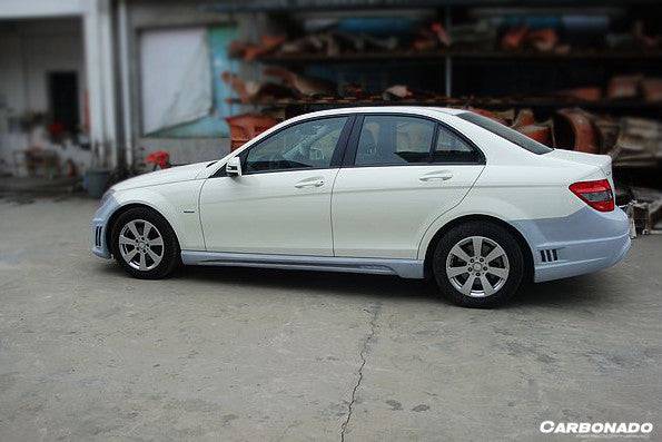 Carbonado 2008-2014 Mercedes Benz W204 C Class DE Style Side Skirts