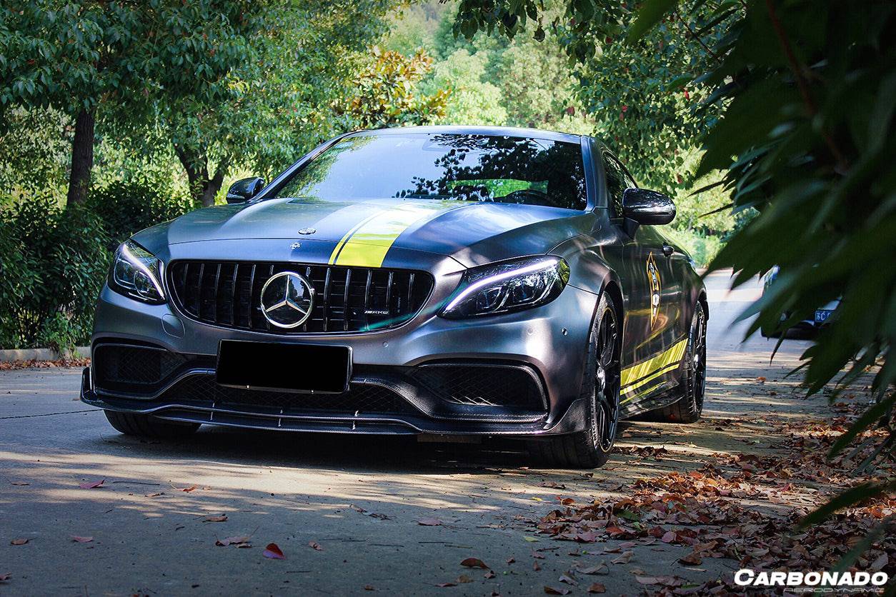 Labio delantero estilo BR para Mercedes Benz W205 C63 S AMG Coupé Carbonado 2015-2021