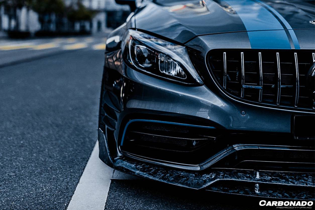 Labio delantero estilo BR para Mercedes Benz W205 C63 S AMG Coupé Carbonado 2015-2021