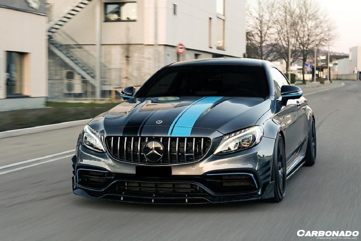Labio delantero estilo BR para Mercedes Benz W205 C63 S AMG Coupé Carbonado 2015-2021