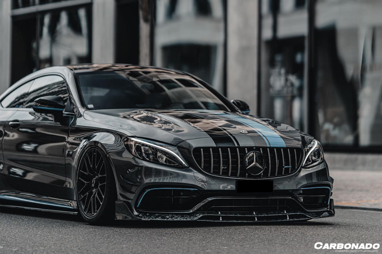 Labio delantero estilo BR para Mercedes Benz W205 C63 S AMG Coupé Carbonado 2015-2021