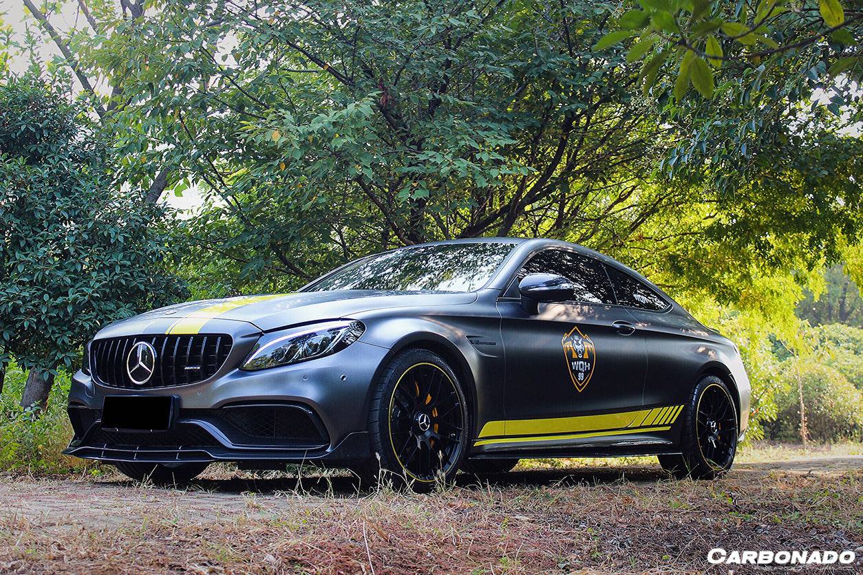 Labio delantero estilo BR para Mercedes Benz W205 C63 S AMG Coupé Carbonado 2015-2021