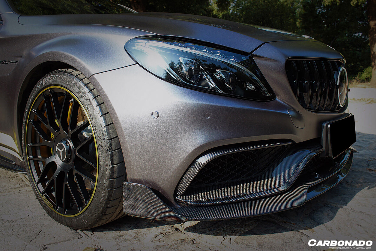 Labio delantero estilo BR para Mercedes Benz W205 C63 S AMG Coupé Carbonado 2015-2021