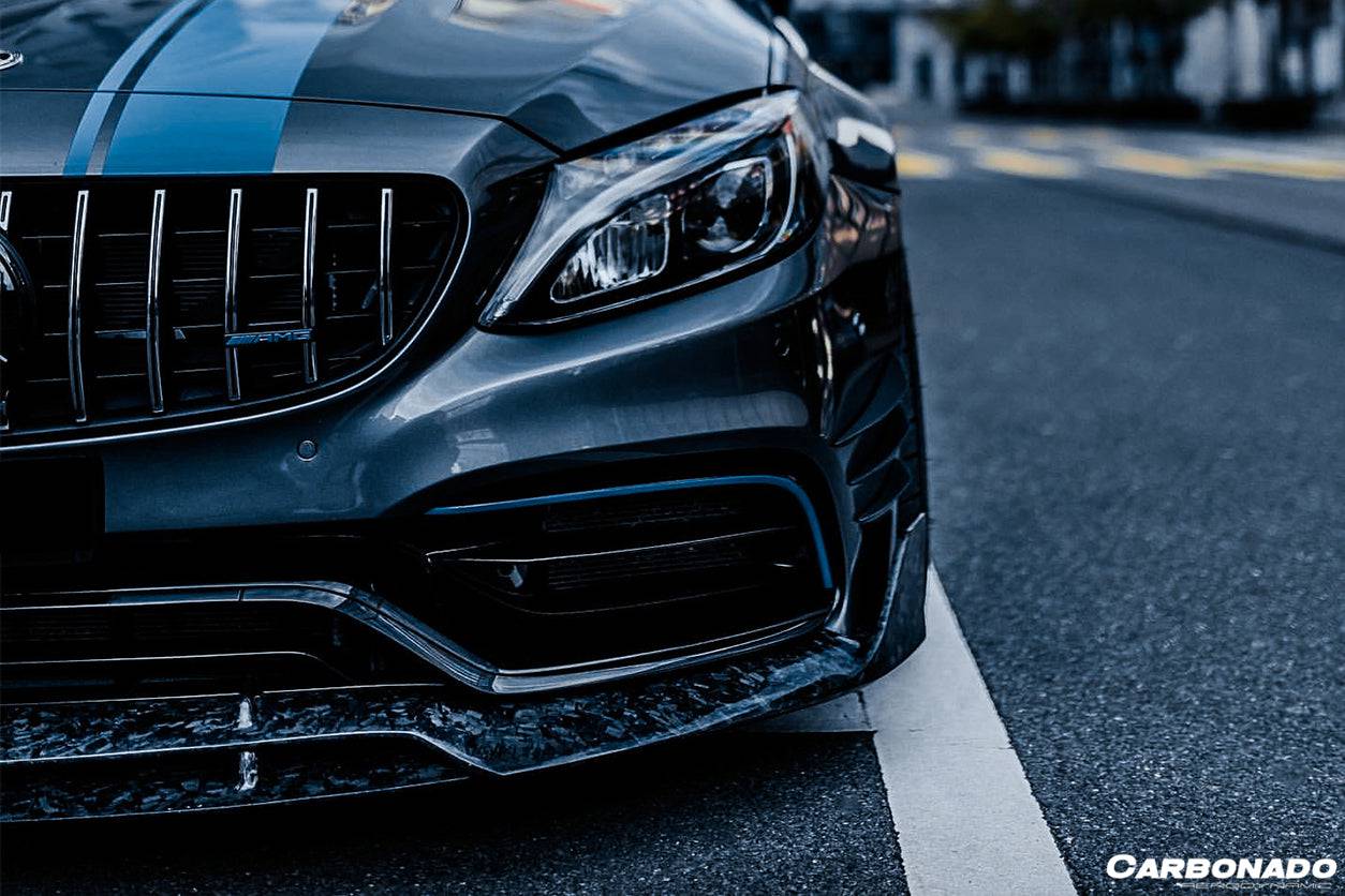 Labio delantero estilo BR para Mercedes Benz W205 C63 S AMG Coupé Carbonado 2015-2021