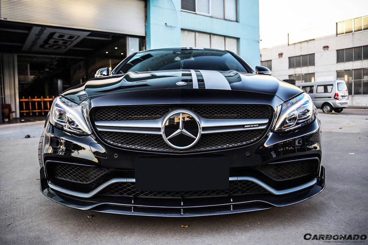 Labio delantero estilo BR para Mercedes Benz W205 C63 S AMG Coupé Carbonado 2015-2021