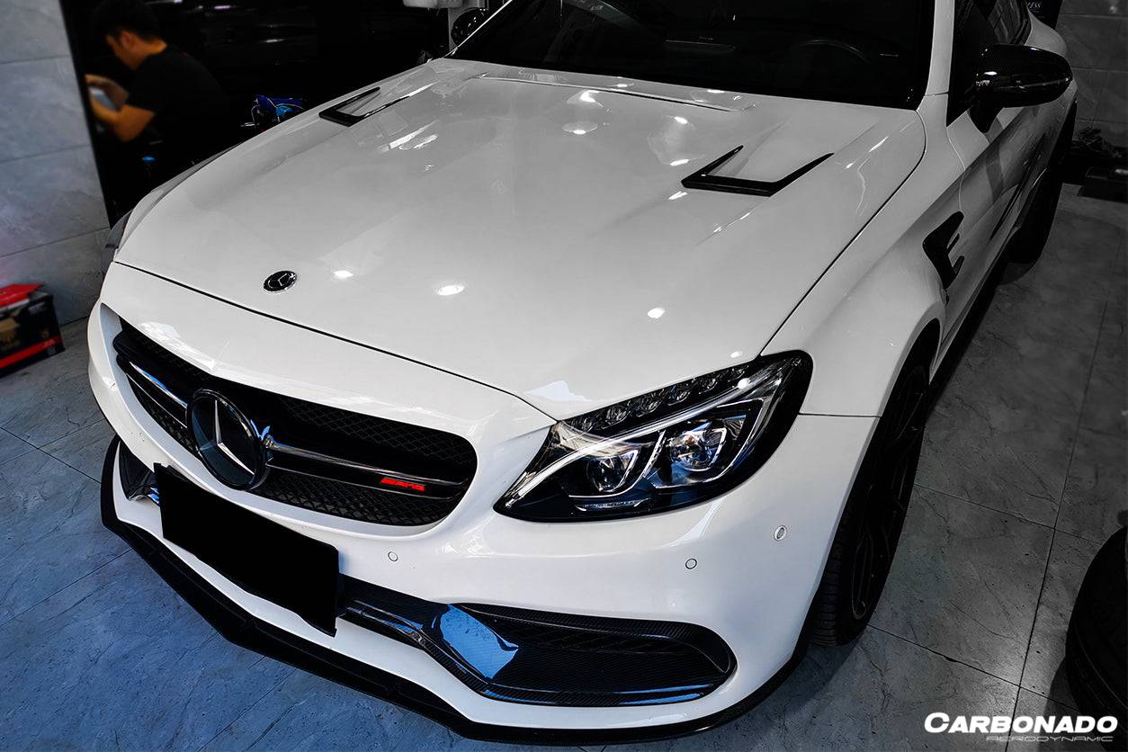 Carbonado 2015-2021 Mercedes Benz W205 C63S AMG Sedan & Coupe BKSS Style Hood