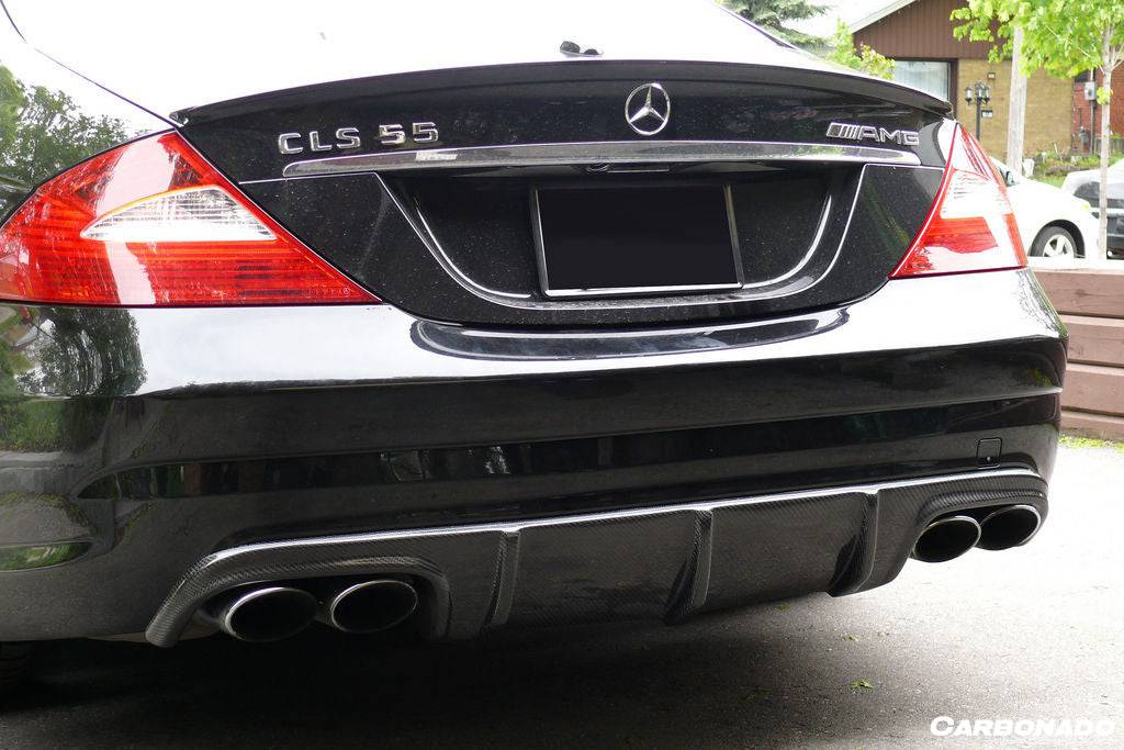 Carbonado 2006-2010 Mercedes Benz W219 CLS63 CLS55 AMG Carbon Fiber Rear Diffuser Lip