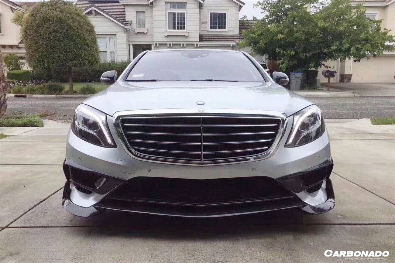 Carbonado 2014-2017 Mercedes Benz W222.1 S63 AMG BRS Style Carbon Fiber Front Lip