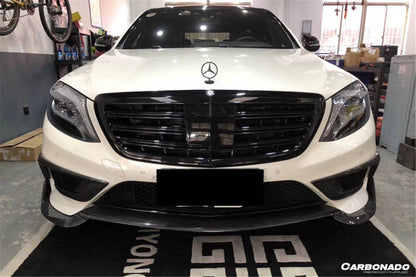 Carbonado 2014-2017 Mercedes Benz W222.1 S63 AMG BRS Style Carbon Fiber Front Lip