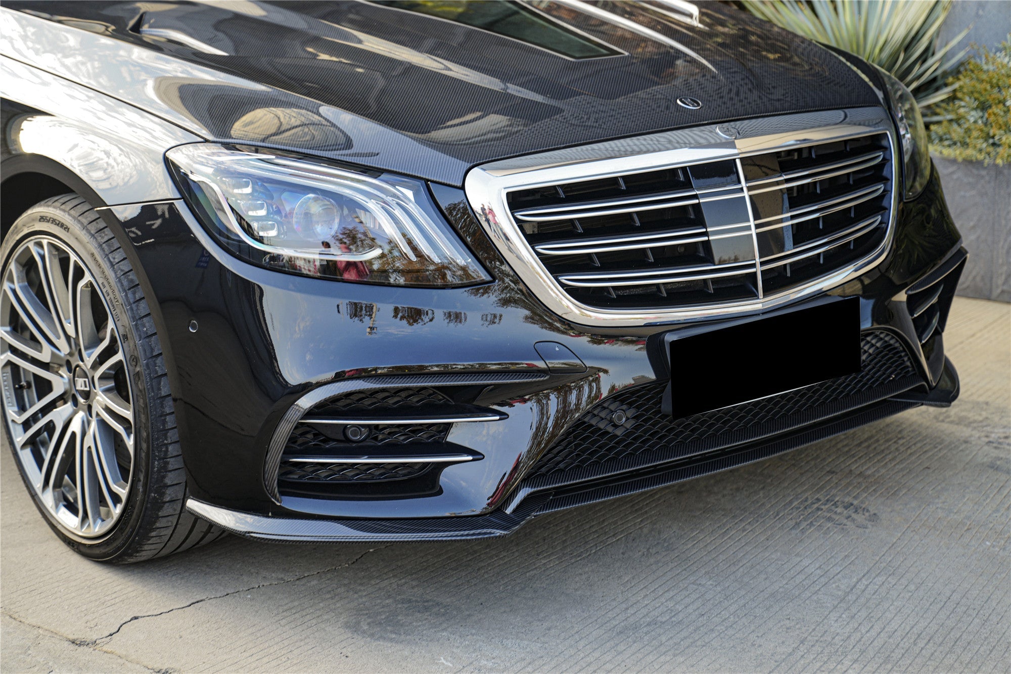 Carbonado 2018-2020 Mercedes Benz W222 Facelift Sedan IA Style Front Lip | Fits S450, S560 AMG Line