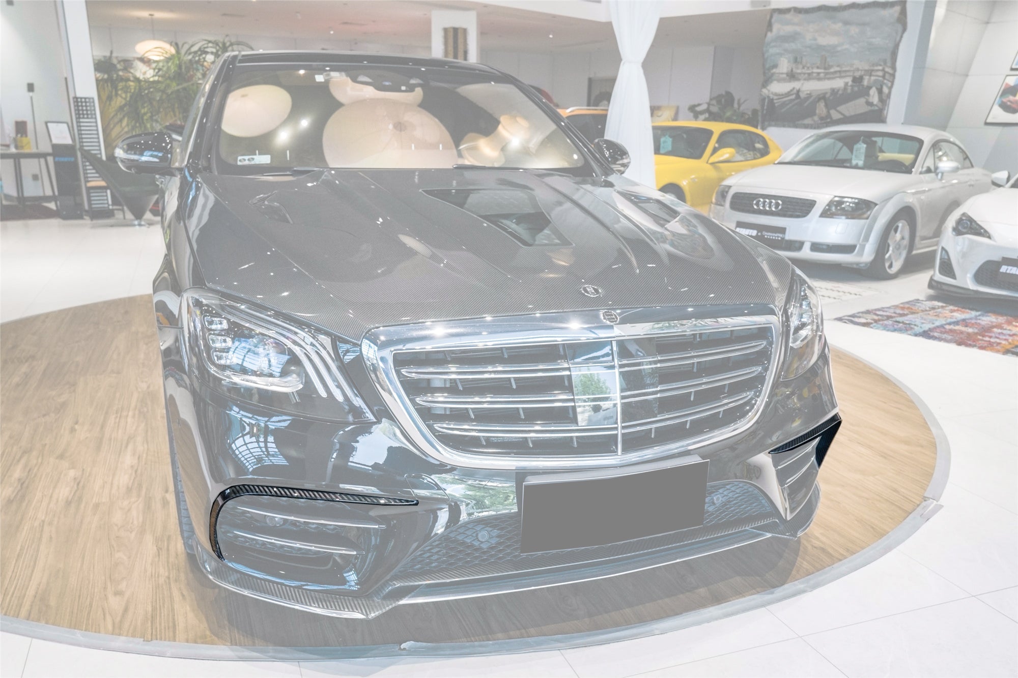 Carbonado 2018-2020 Mercedes Benz W222 Facelift Sedan IA Style Front Bumper Canards | Fits S450, S560 AMG