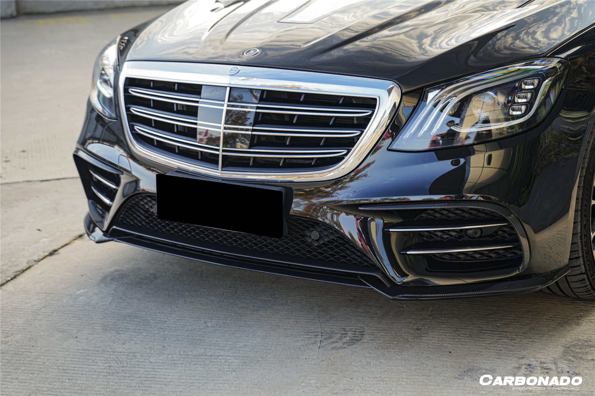 Carbonado 2018-2020 Mercedes Benz W222 Facelift Sedan IA Style Front Lip | Fits S450, S560 AMG Line