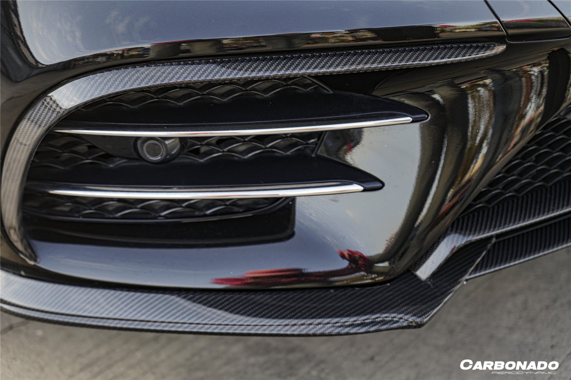 Carbonado 2018-2020 Mercedes Benz W222 Facelift Sedan IA Style Front Bumper Canards | Fits S450, S560 AMG