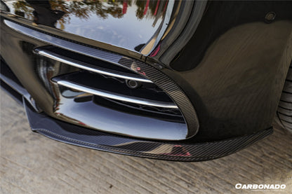 Carbonado 2018-2020 Mercedes Benz W222 Facelift Sedan IA Style Front Bumper Canards | Fits S450, S560 AMG