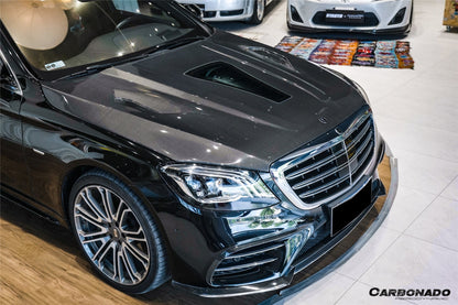 Carbonado 2018-2020 Mercedes Benz W222 Facelift Sedan IA Style Front Bumper Canards | Fits S450, S560 AMG