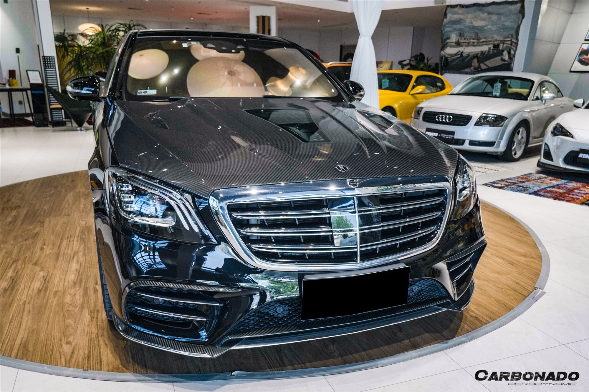 Carbonado 2018-2020 Mercedes Benz W222 Facelift Sedan IA Style Front Lip | Fits S450, S560 AMG Line