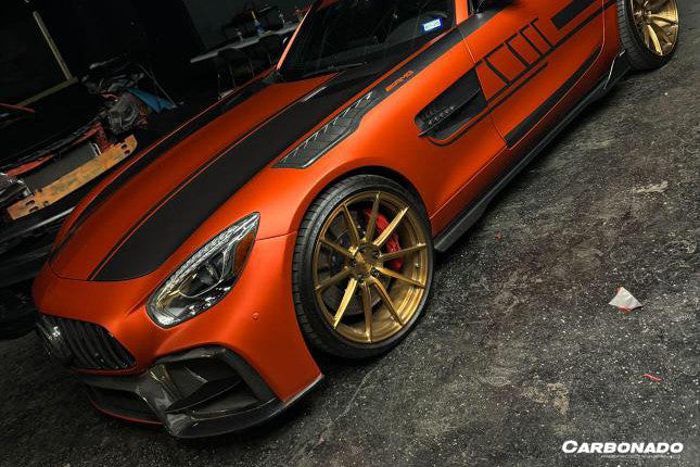 Carbonado 2015-2021 Mercedes Benz AMG GT GTS GTC GTR BK Style Partial Carbon Fiber Front Fender