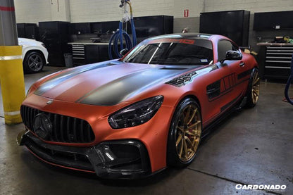Carbonado 2015-2021 Mercedes Benz AMG GT GTS GTC GTR BK Style Partial Carbon Fiber Front Fender