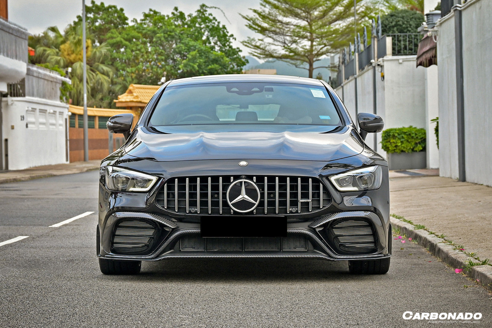 Carbonado 2019-2023 Mercedes Benz AMG GT63  S 4Door Coupe X290 OEM Style Carbon Fiber Front Lip
