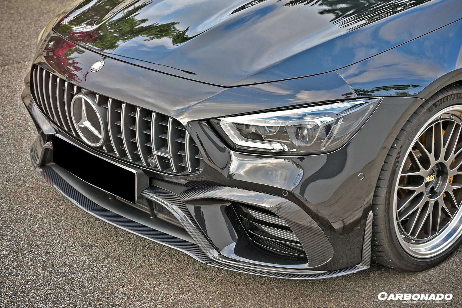 Carbonado 2019-2023 Mercedes Benz AMG GT63  S 4Door Coupe X290 OEM Style Carbon Fiber Front Lip