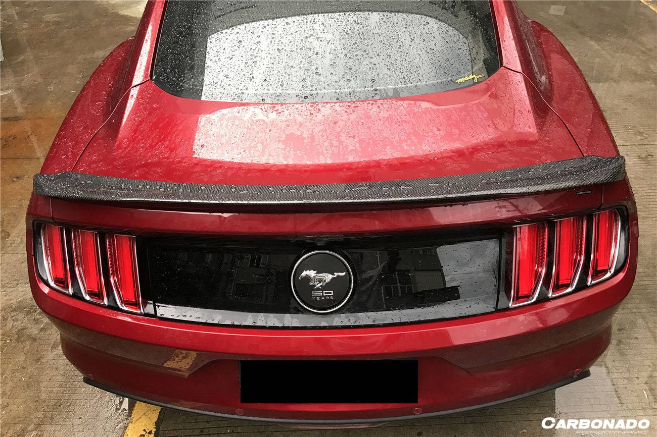 Carbonado 2015-2023 Ford Mustang BM Style Carbon Fiber Trunk Spoiler