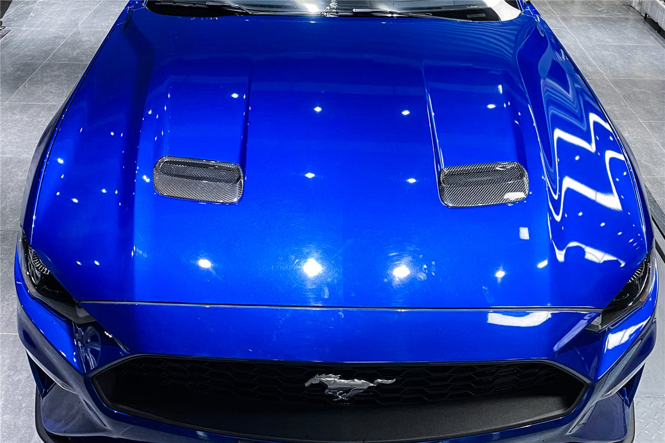 DarwinPRO Carbon Fiber Hood Vents | 2018-2023 Ford Mustang