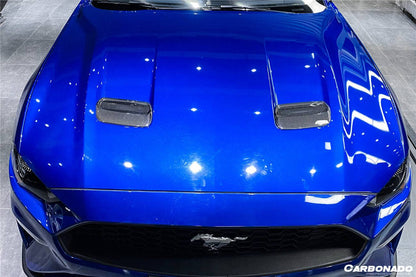 Carbonado 2018-2023 Ford Mustang OEM Style Carbon Fiber Hood Vents