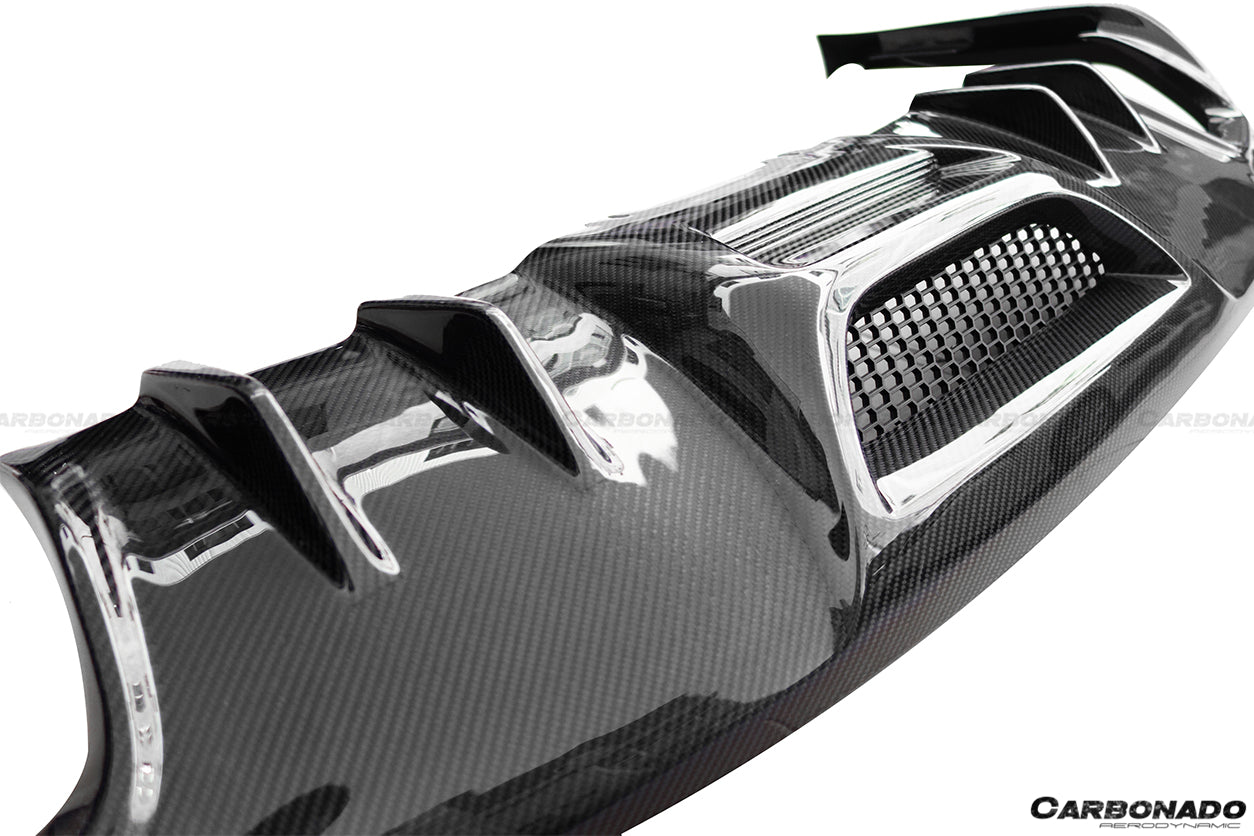 DarwinPRO 2015-2017 Ford Mustang Rsh Style Carbon Fiber Rear Diffuser Lip