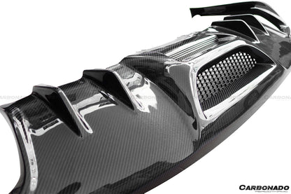 DarwinPRO 2015-2017 Ford Mustang Rsh Style Carbon Fiber Rear Diffuser Lip