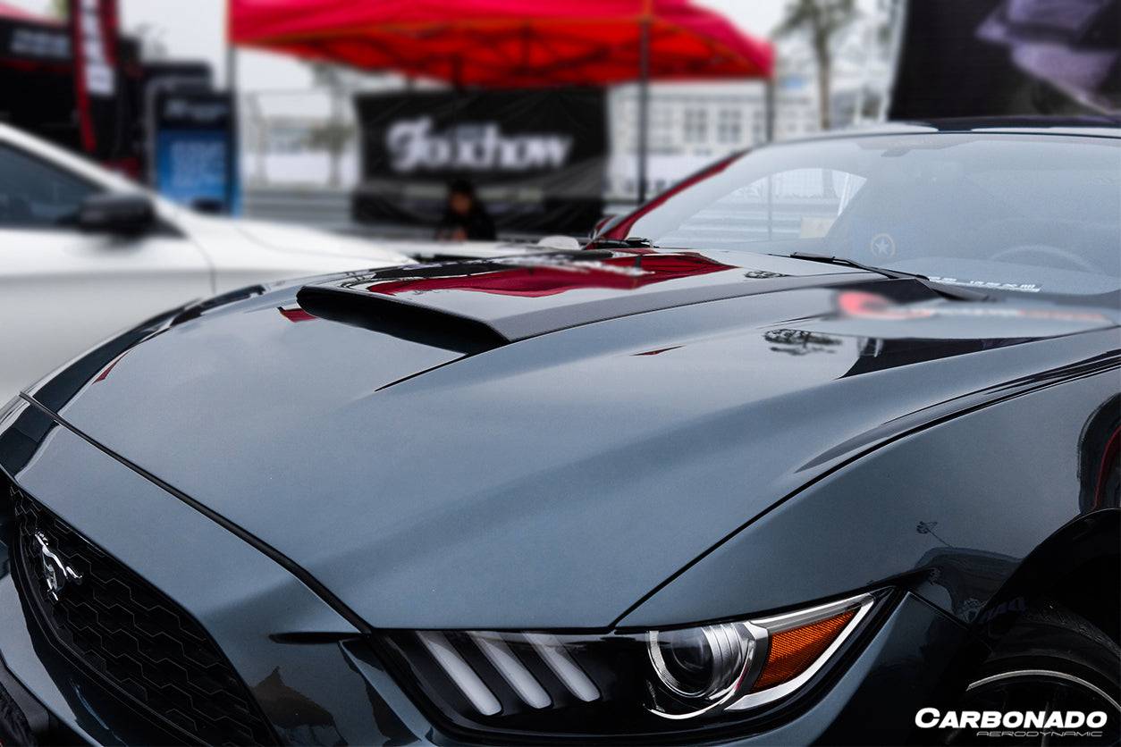 Cubierta de entrada de aire del capó estilo RSH para Ford Mustang Carbonado 2015-2017