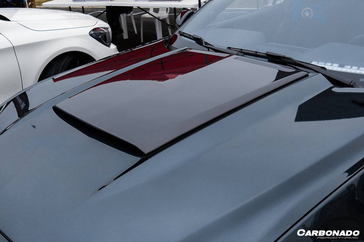 Cubierta de entrada de aire del capó estilo RSH para Ford Mustang Carbonado 2015-2017