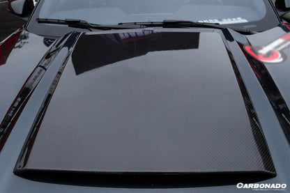 Cubierta de entrada de aire del capó estilo RSH para Ford Mustang Carbonado 2015-2017