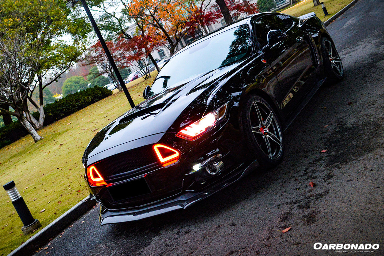 Cubierta de entrada de aire del capó estilo RSH para Ford Mustang Carbonado 2015-2017