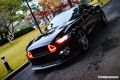 Cubierta de entrada de aire del capó estilo RSH para Ford Mustang Carbonado 2015-2017