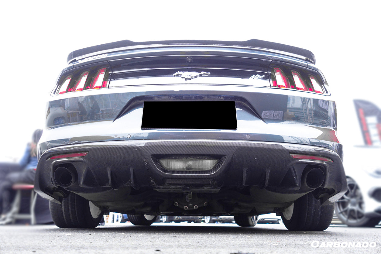 DarwinPRO 2015-2017 Ford Mustang Rsh Style Carbon Fiber Rear Diffuser Lip