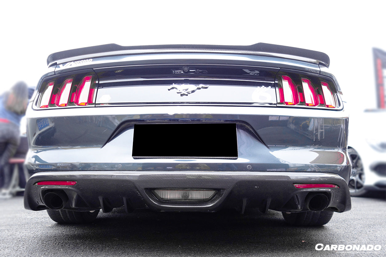 DarwinPRO 2015-2017 Ford Mustang Rsh Style Carbon Fiber Rear Diffuser Lip