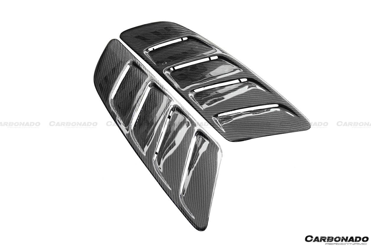 Carbonado 2015-2017 Ford Mustang Rsh Style Carbon Fiber Heat Extractors Hood Scoops